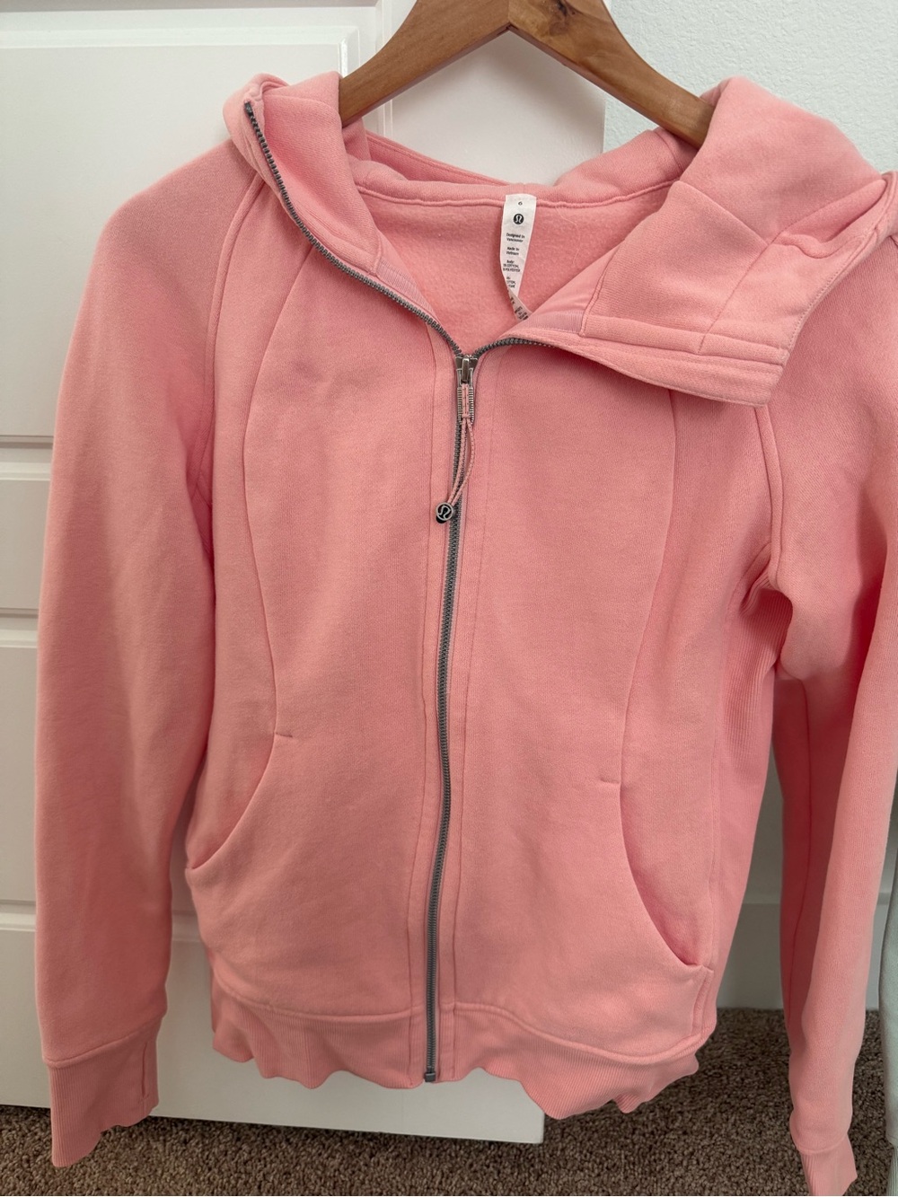 Lululemon Women’s Pink Full-Zip Scuba Hoodie